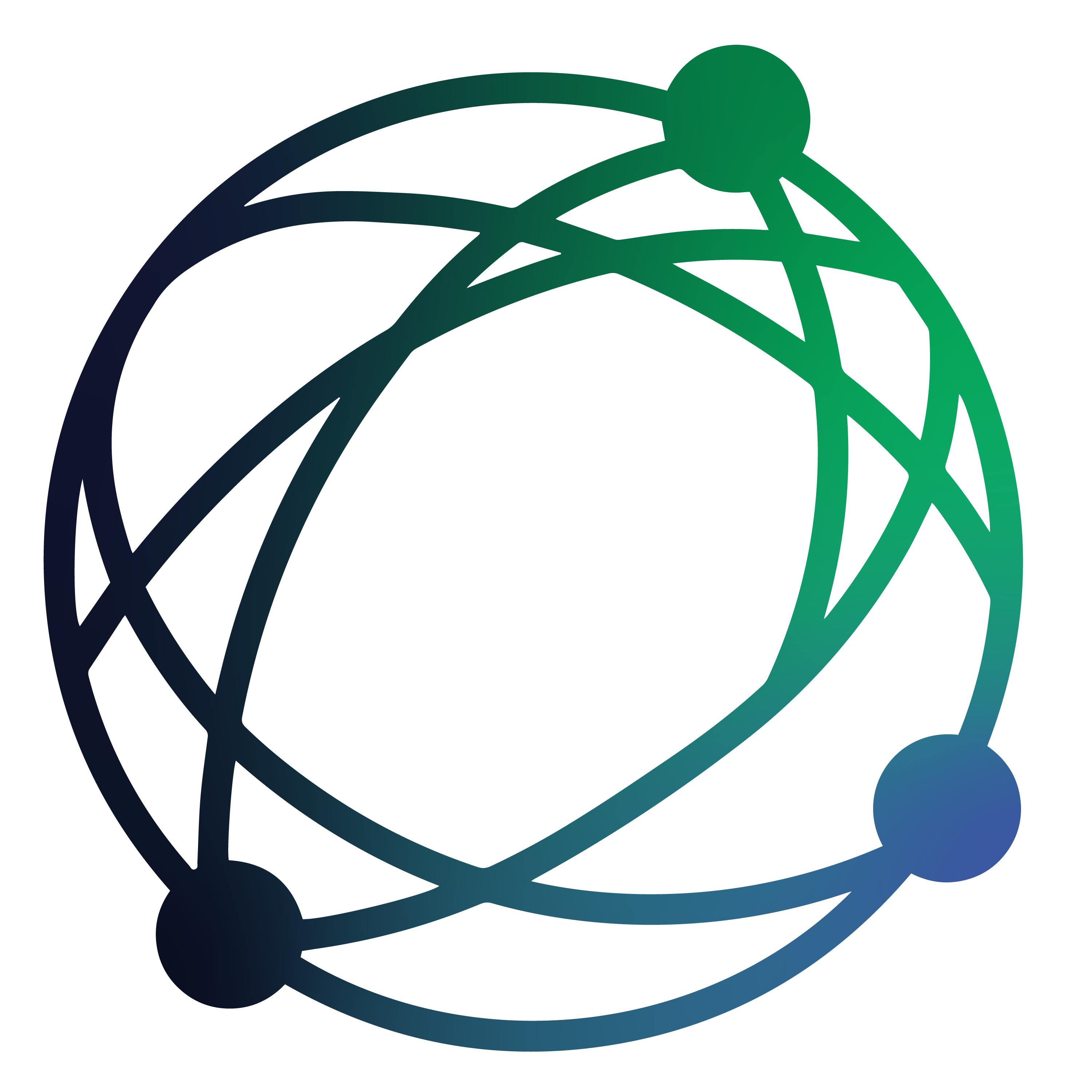Globe logo big with gradient