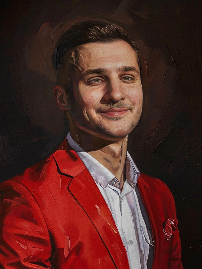 Acrylic AI painting of Jakub